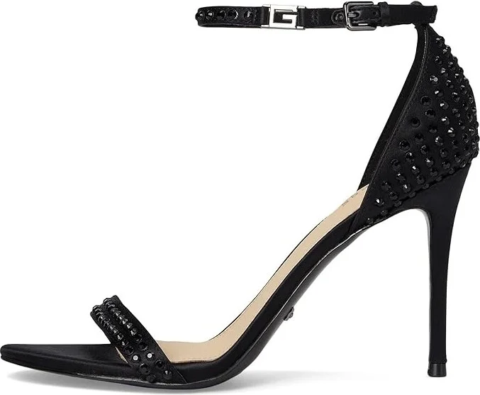 GUESS Kabaile Women's Sandals Black Satin : 9.5 M, Satin/Synthetic - Image 6