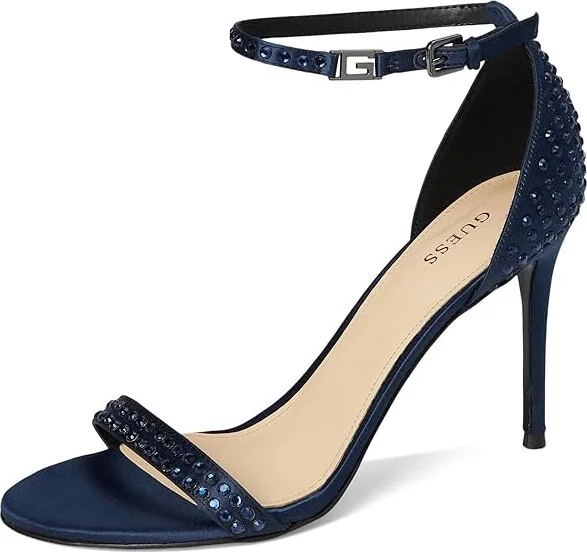 GUESS Kabaile Women's Sandals Navy Satin : 7 M, Satin/Synthetic - Image 5
