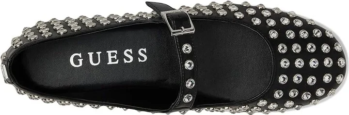 GUESS Kalidal Women's Flat Shoes Black Faux Leather : 9 M - Image 2