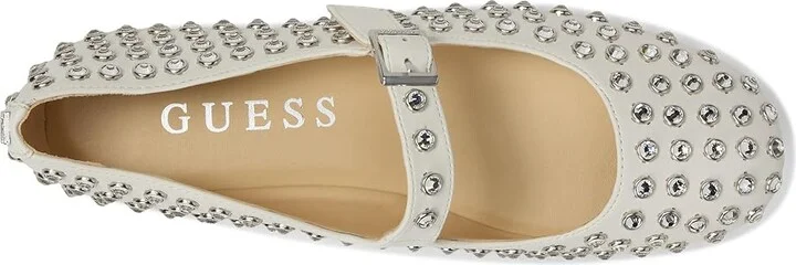 GUESS Kalidal Women's Flat Shoes White Faux Leather : 7.5 M - Image 2