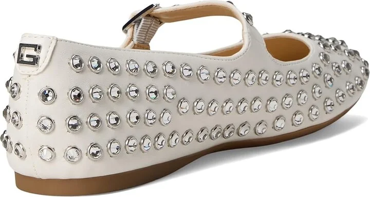 GUESS Kalidal Women's Flat Shoes White Faux Leather : 7.5 M - Image 4