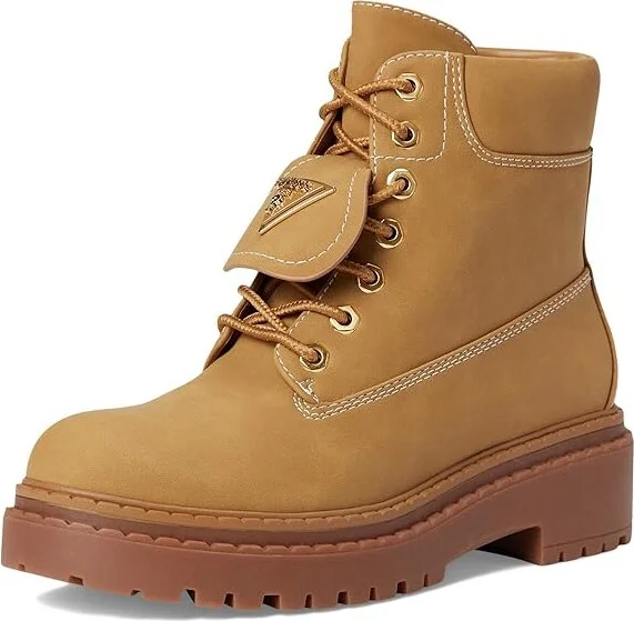 GUESS Leavey Women's Boots Tan Synthetic : 10 M, Rubber - Image 5