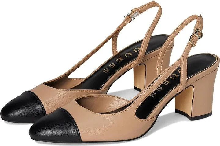 GUESS Loisa Women's Shoes Beige Leather : 8.5 M