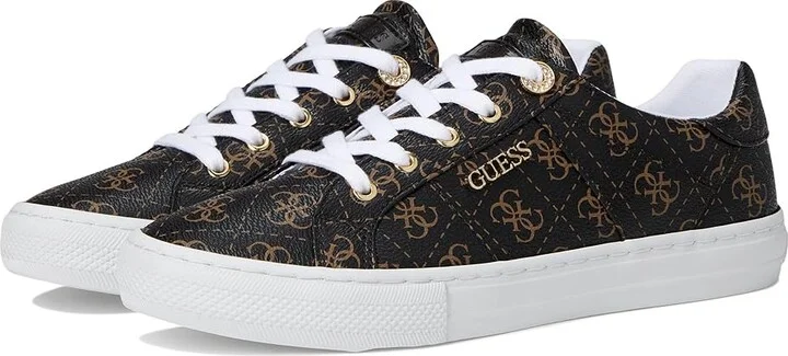 GUESS Loven Women's Shoes Brown Fabric : 6 M, Synthetic