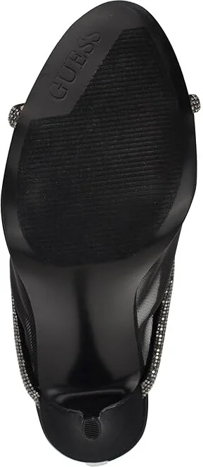 GUESS Mansa Women's Sandals Black Mesh : 10 M, Rubber - Image 3