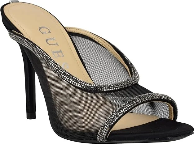 GUESS Mansa Women's Sandals Black Mesh : 10 M, Rubber - Image 5