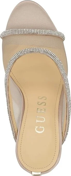 GUESS Mansa Women's Sandals Light Natural Mesh : 6.5 M, Rubber - Image 2
