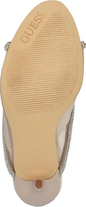 GUESS Mansa Women's Sandals Light Natural Mesh : 6.5 M, Rubber - Image 3