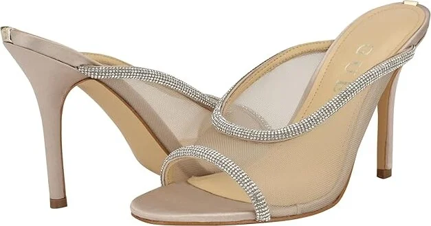 GUESS Mansa Women's Sandals Light Natural Mesh : 6.5 M, Rubber