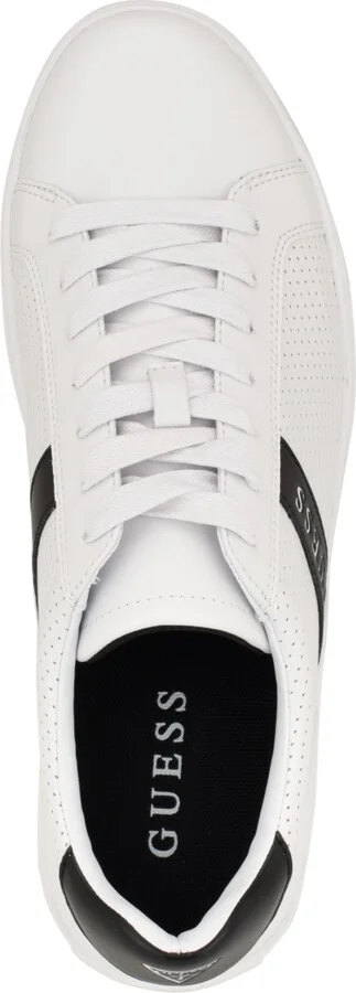 Guess Men's Bixly Low Top Lace-Up Casual Sneakers - White, Black - Image 4