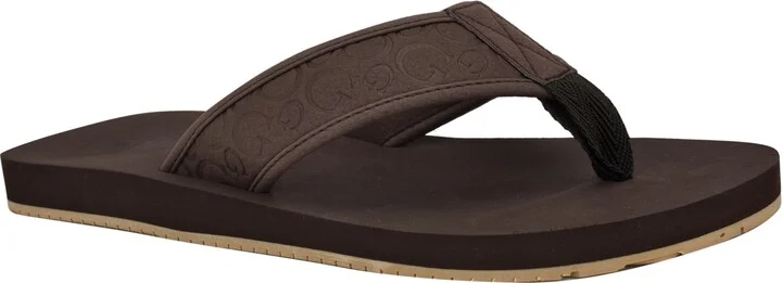 Guess Men's Dubbz Branded Thong Flip Flop Sandals