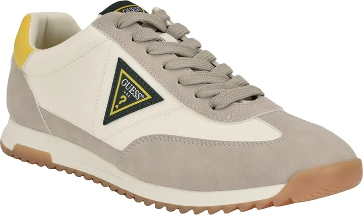 Guess Men's Gobert Lace-Up Fashion Jogger Sneakers - Medium Natural, Beige
