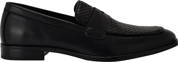 Guess Men's Hacon Woven Texture Square Toe Dress Loafers - Image 2