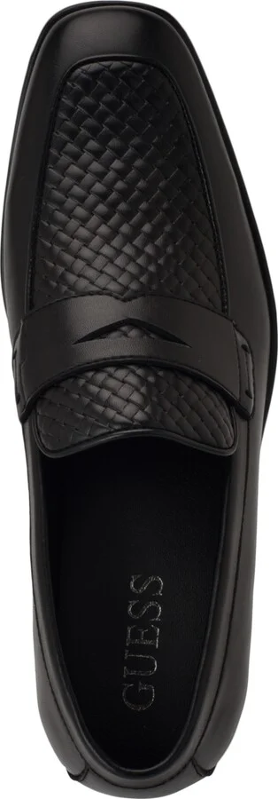 Guess Men's Hacon Woven Texture Square Toe Dress Loafers - Image 4