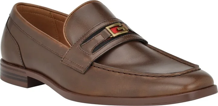 Guess Men's Handle Square Toe Slip On Dress Loafers