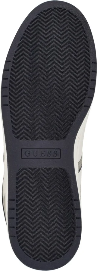 Guess Men's Lasen Branded Lace-Up Fashion Sneakers - Medium Gray, White multi - Image 3