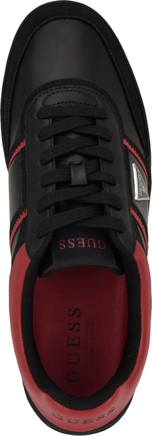 Guess Men's Lasen Branded Lace-Up Fashion Sneakers - Medium Gray, White multi - Image 9