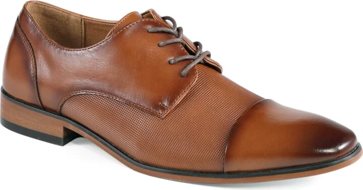Guess Men's Shelly Cap Toe Lace Up Dress Oxfords