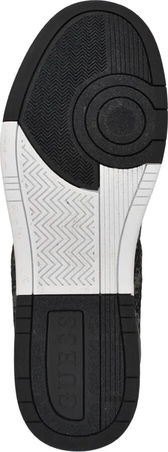 Guess Men's Tryon Branded Lace Up Fashion Sneakers - Black, Silver logo multi - Image 4
