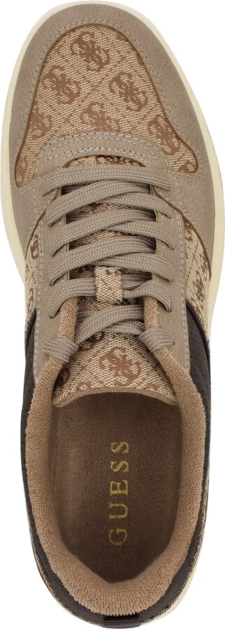Guess Men's Tryon Branded Lace Up Fashion Sneakers - Black, Silver logo multi - Image 9