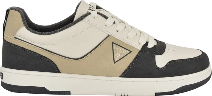 Guess Men's Tryon Branded Lace Up Fashion Sneakers - Black, Silver logo multi - Image 10