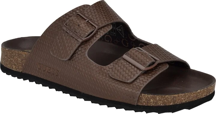 Guess Men's Unikin Slip On Double Strap Footbed Sandals