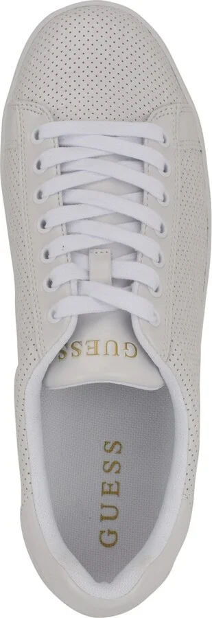 Guess Men's Wulfred Elevated Lace Up Fashion Sneakers - White, Silver logo multi - Image 4