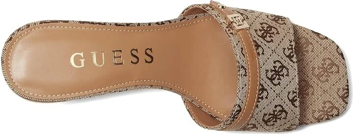 GUESS Peomit Women's Sandals Medium Brown Logo : 7 M, Rubber/Suede - Image 2