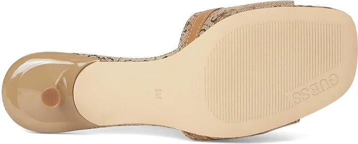 GUESS Peomit Women's Sandals Medium Brown Logo : 7 M, Rubber/Suede - Image 3