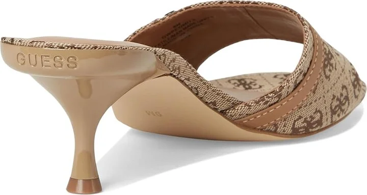 GUESS Peomit Women's Sandals Medium Brown Logo : 7 M, Rubber/Suede - Image 4