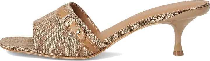GUESS Peomit Women's Sandals Medium Brown Logo : 7 M, Rubber/Suede - Image 6