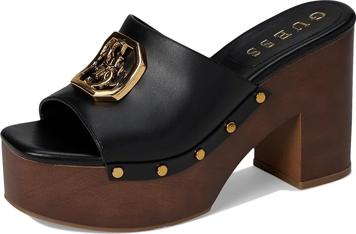 GUESS Qisha Women's Wedge Shoes Black : 7 M, Rubber - Image 5