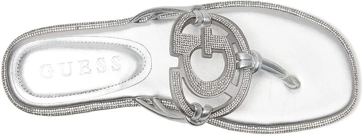 GUESS Saima Women's Sandals Silver Crystal : 6.5 M, Synthetic - Image 2