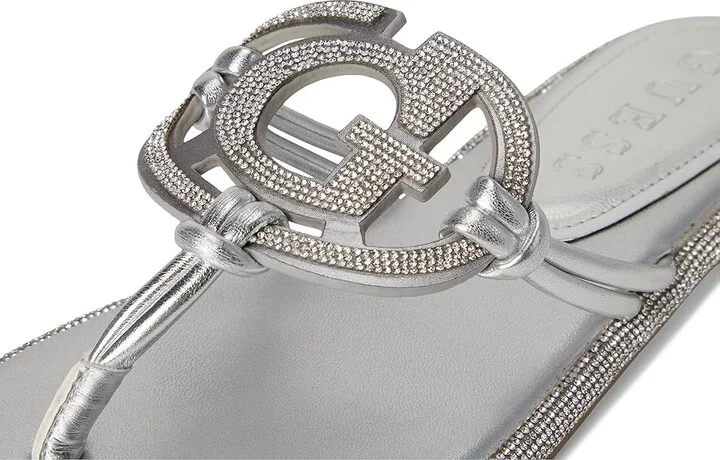 GUESS Saima Women's Sandals Silver Crystal : 6.5 M, Synthetic - Image 7