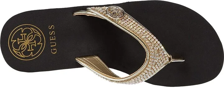 GUESS Sarraly Women's Wedge Shoes Gold : 5 M, Synthetic - Image 3