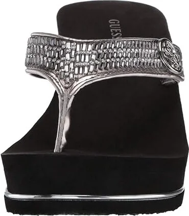 GUESS Sarraly Women's Wedge Shoes Silver : 5 M, Synthetic - Image 6