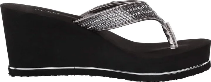 GUESS Sarraly Women's Wedge Shoes Silver : 5 M, Synthetic - Image 8