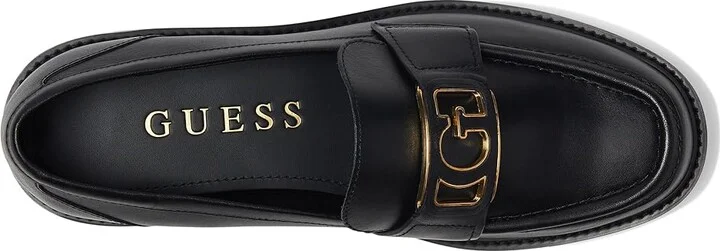 GUESS Shuttle Women's Flat Shoes Black Leather : 8 M - Image 2