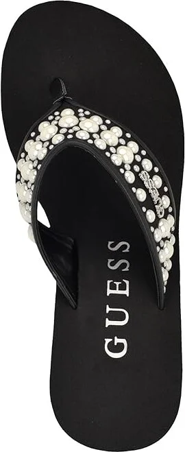 GUESS Silus Women's Sandals Black : 9 M, Leather/Synthetic - Image 2
