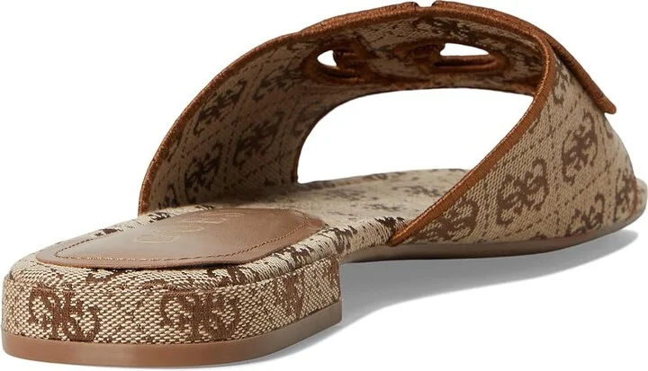 GUESS Tarishae Women's Sandals Medium Brown Logo : 7.5 M, Synthetic - Image 4