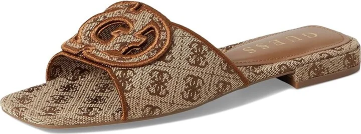 GUESS Tarishae Women's Sandals Medium Brown Logo : 7.5 M, Synthetic - Image 5