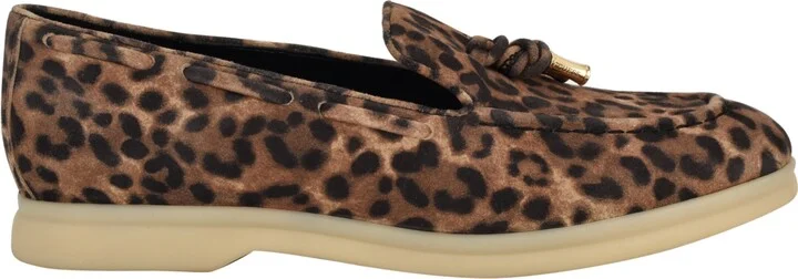 Guess Women's Aryana Interlaced Suede Slip-On Boat Loafers - Image 2