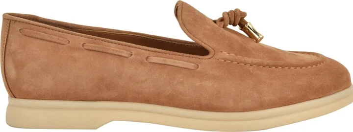 Guess Women's Aryana Interlaced Suede Slip-On Boat Loafers - Image 11