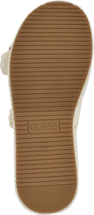 Guess Women's Binks Double-Buckle Woven Platform Wedge Sandals - Image 5