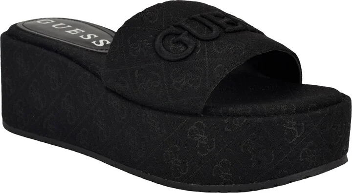 Guess Women's Bintai Platform Slide Wedge Sandals