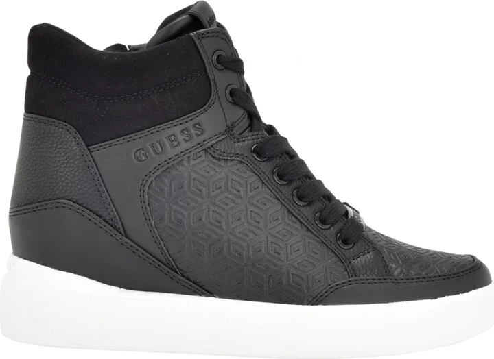 Guess Women's Blairin Logo Hidden Wedge Lace-up Sneakers - Image 2