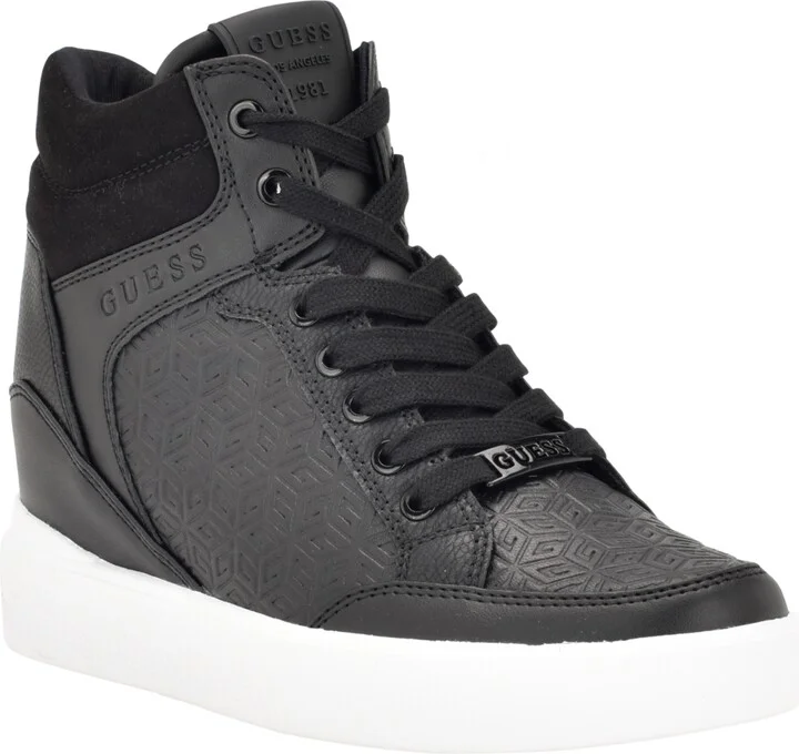 Guess Women's Blairin Logo Hidden Wedge Lace-up Sneakers