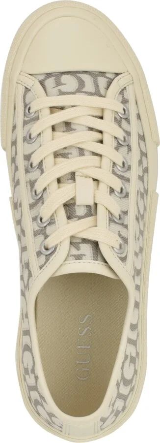 Guess Women's Carey Jacquard Logo Low-Top Lace-Up Sneakers - Image 4