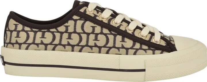 Guess Women's Carey Jacquard Logo Low-Top Lace-Up Sneakers - Image 11