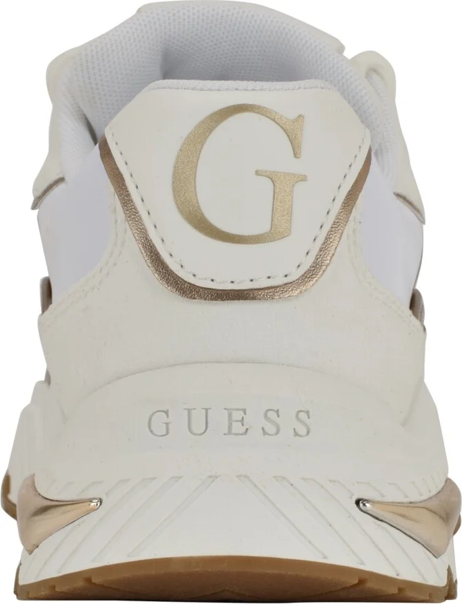 Guess Women's Carrli Sporty Chunky Lace-Up Sneakers - White/Rose Pink Multi - Image 8